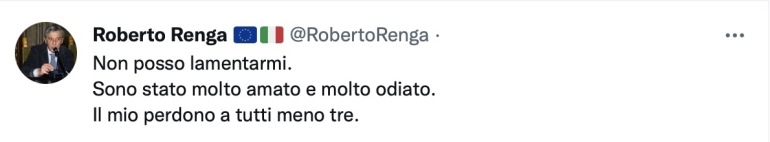 tweet di Roberto Renga